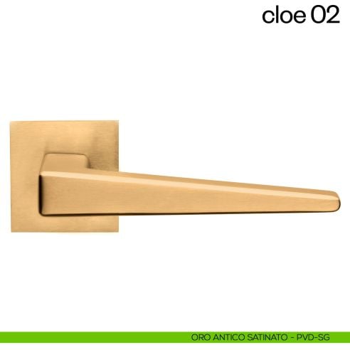 Maniglia per porta Cloe 02 dnd Handles PVD oro antico satinato