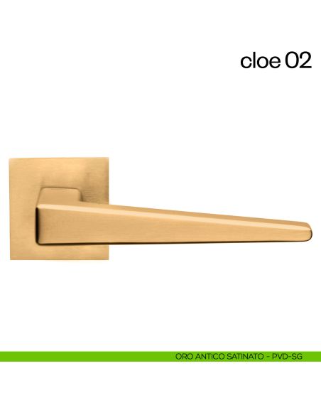 Maniglia per porta Cloe 02 dnd Handles PVD oro antico satinato