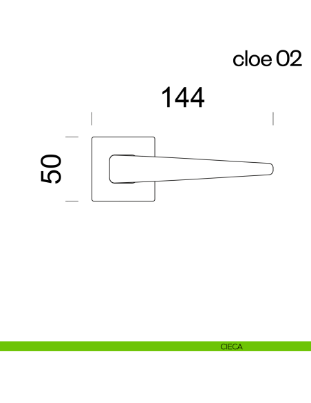 Maniglia per porta Cloe 02 dnd Handles cieca