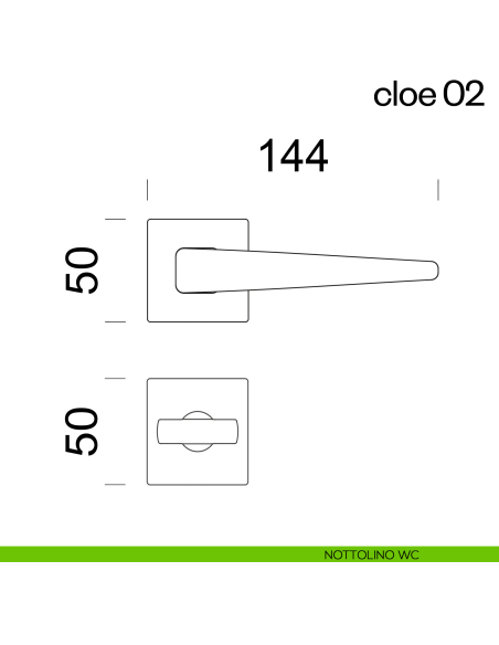 Maniglia per porta Cloe 02 dnd Handles nottolino wc