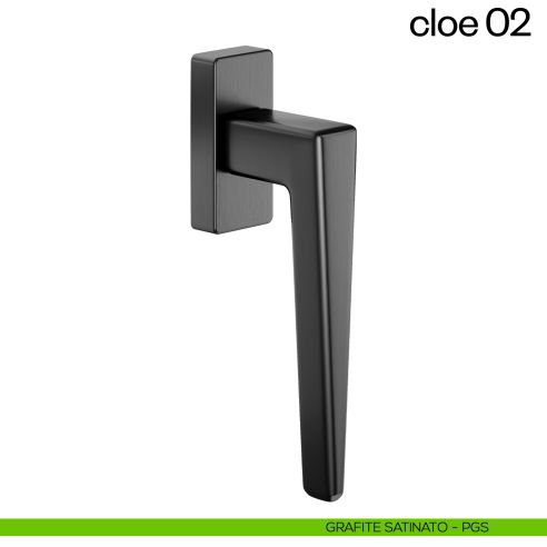 Maniglia per finestra martellina DK Cloe 02 dnd PVD grafite satinato