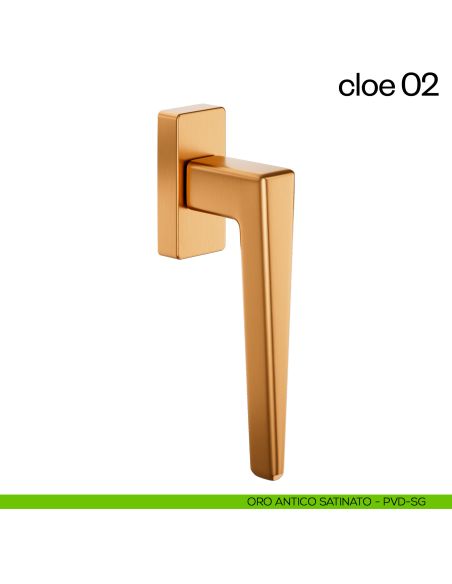 Maniglia per finestra martellina DK Cloe 02 dnd PVD oro antico satinato