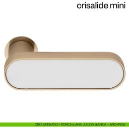 Maniglia per porta Crisalide  con porcellana Mini dnd handles con rosetta minimale Unico 2