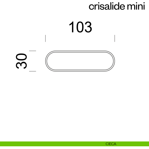 Maniglia per porta Crisalide con porcellana Mini dnd handles con rosetta minimale Unico - cieca