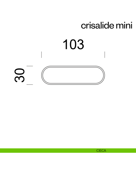 Maniglia per porta Crisalide con porcellana Mini dnd handles con rosetta minimale Unico - cieca