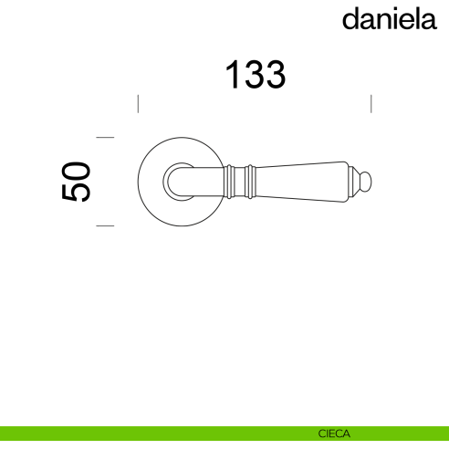 Maniglia per porta Daniela dnd Handles cieca