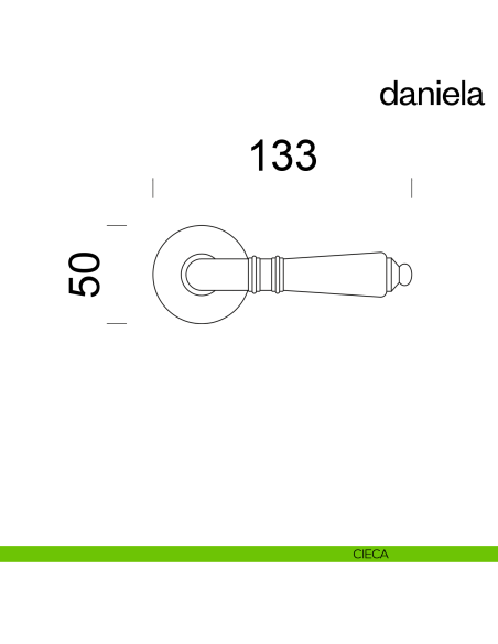 Maniglia per porta Daniela dnd Handles cieca