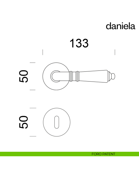 Maniglia per porta Daniela dnd Handles foro patent
