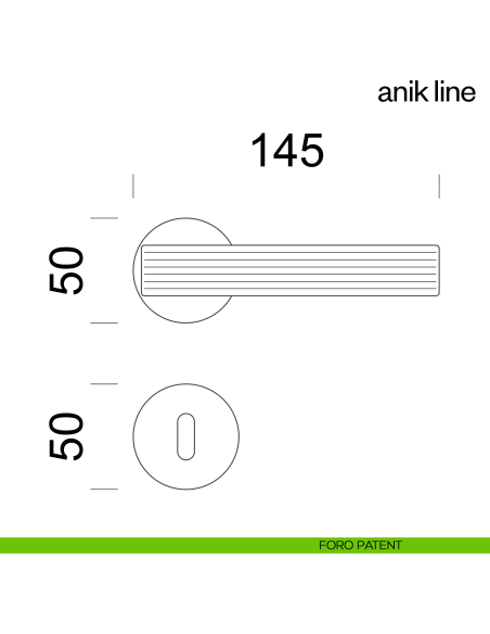 Maniglia per porta Anik Line dnd Handles foro patent