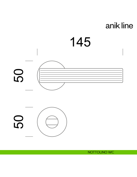 Maniglia per porta Anik Line dnd Handles nottolino wc