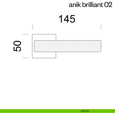 Maniglia per porta Anik Brilliant 02 dnd Handles cieca