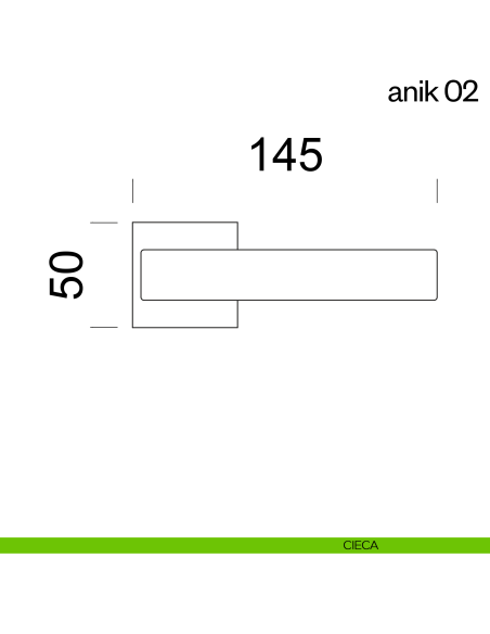 Maniglia per porta Anik 02 dnd Handles senza bocchette