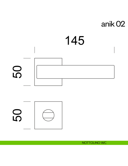 Maniglia per porta Anik 02 dnd Handles nottolino wc