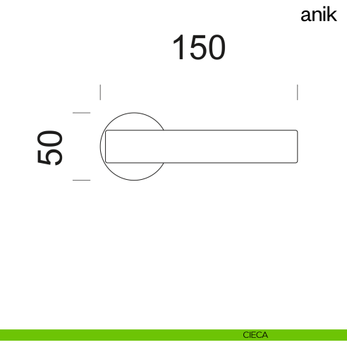 Maniglia per porta Anik dnd Handles cieca