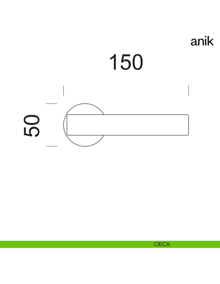 Maniglia per porta Anik dnd Handles cieca