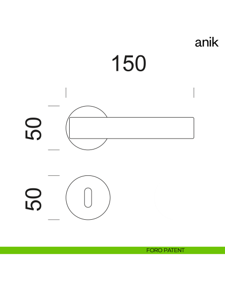 Maniglia per porta Anik dnd Handles foro patent