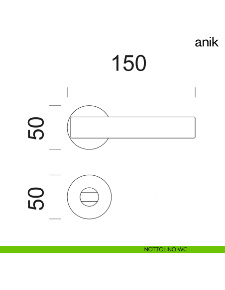 Maniglia per porta Anik dnd Handles nottolino wc