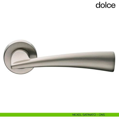 Maniglia per porta Dolce dnd Handles nickel satinato