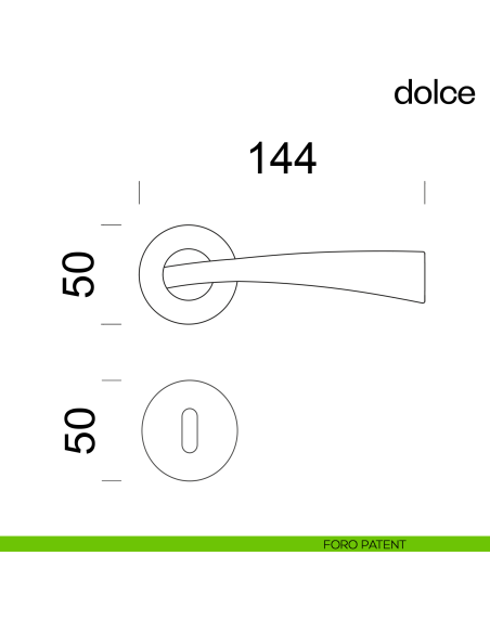 Maniglia per porta Dolce dnd Handles foro patent