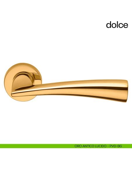 Maniglia per porta Dolce dnd Handles ottone antico lucido
