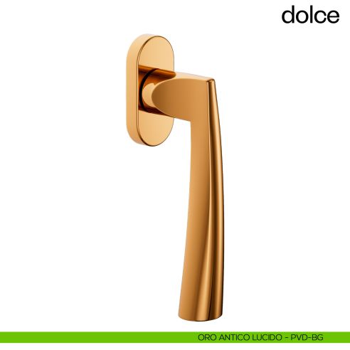Maniglia per finestra martellina DK Dolce dnd oro antico lucido