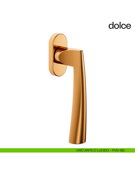 Maniglia per finestra martellina DK Dolce dnd oro antico lucido