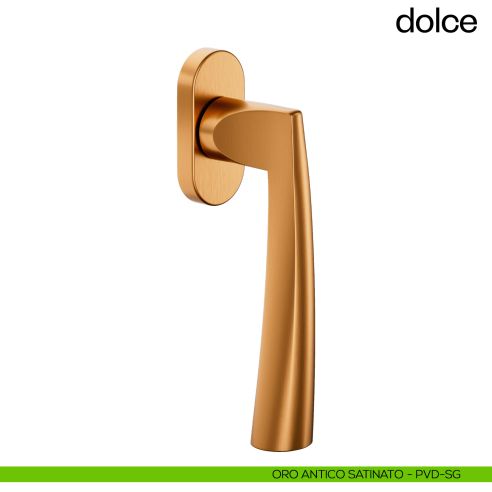 Maniglia per finestra martellina DK Dolce dnd oro antico satinato