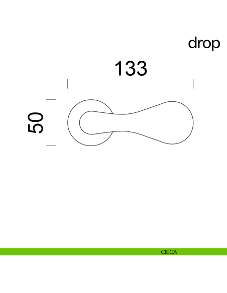 Maniglia per porta Drop dnd handles con rosetta fine cieca