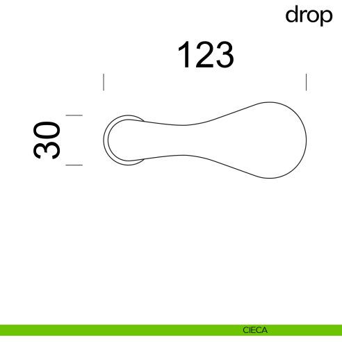 Maniglia per porta Drop dnd handles con rosetta minimale Unico cieca