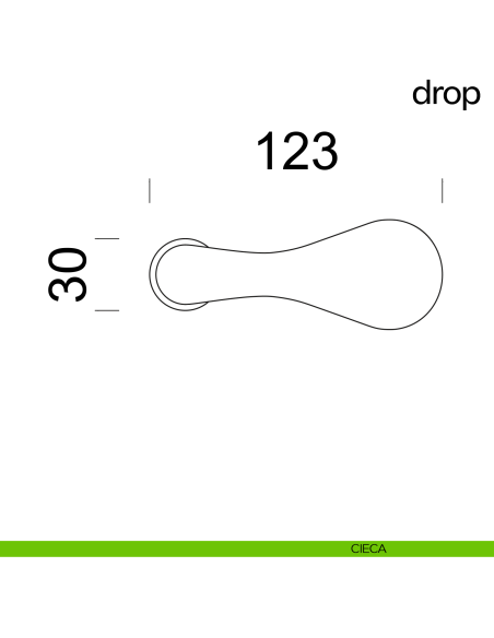 Maniglia per porta Drop dnd handles con rosetta minimale Unico cieca