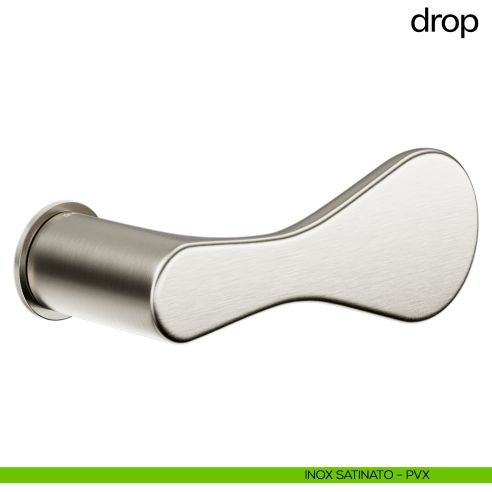Maniglia per porta Drop dnd handles con rosetta minimale Unico pvd inox satinato