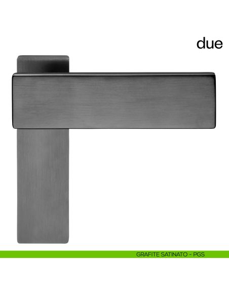 Maniglia per porta Due dnd handles grafite satinato