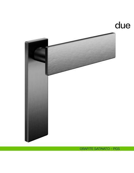 Maniglia per porta Due dnd handles cieca grafite satinato