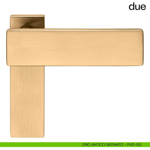 Maniglia per porta Due dnd handles oro antico satinato