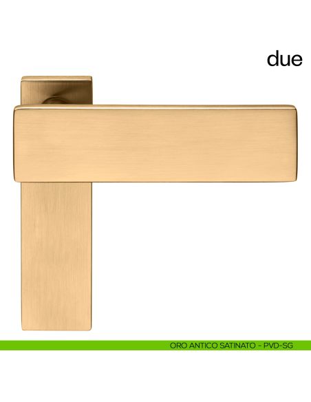 Maniglia per porta Due dnd handles oro antico satinato