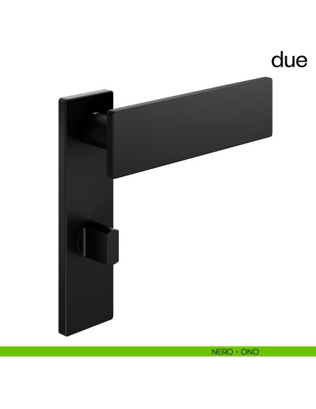 Maniglia per porta Due dnd handles nottolino wc nero