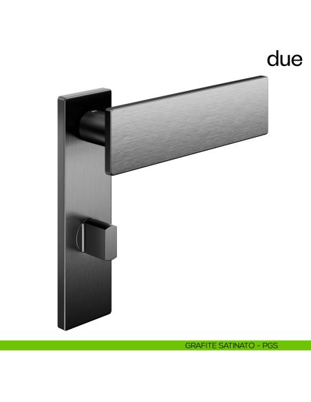 Maniglia per porta Due dnd handles nottolino wc grafite satinato