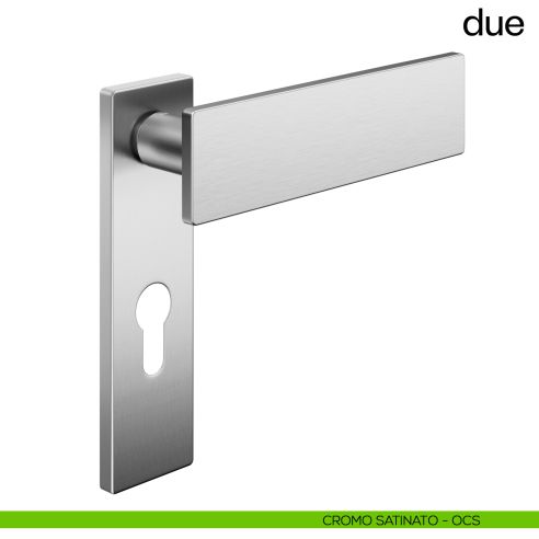 Maniglia per porta Due dnd handles foro yale cromosat