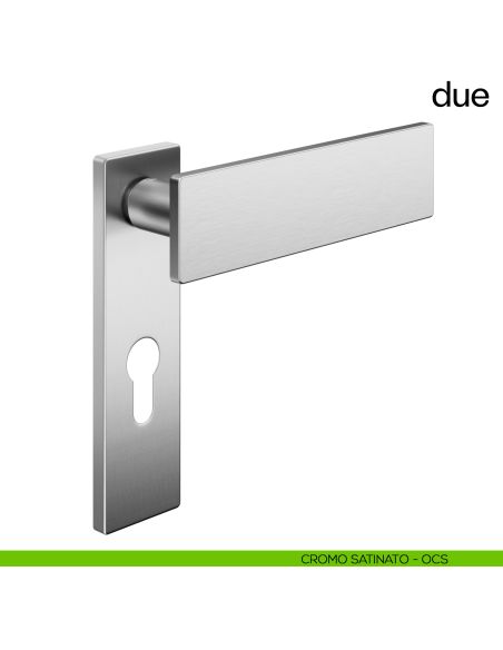 Maniglia per porta Due dnd handles foro yale cromosat
