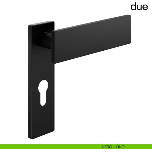 Maniglia per porta Due dnd handles foro yale nero
