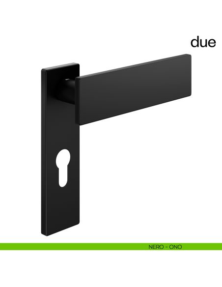 Maniglia per porta Due dnd handles foro yale nero