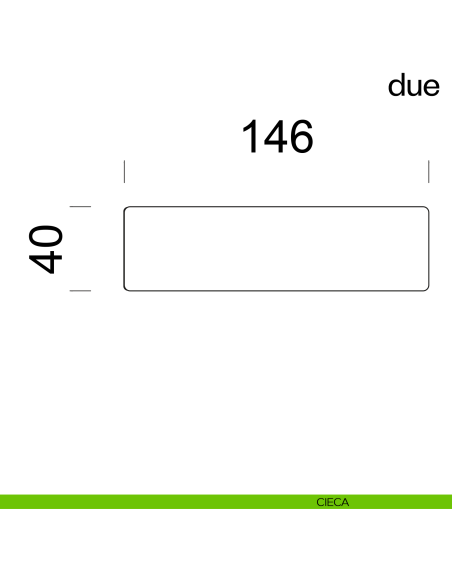 Maniglia per porta Due dnd handles su placca orizzontale cieca