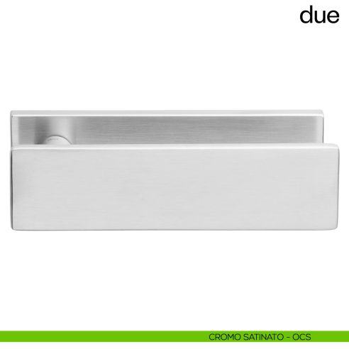 Maniglia per porta Due dnd handles su placca orizzontale cromo satinato