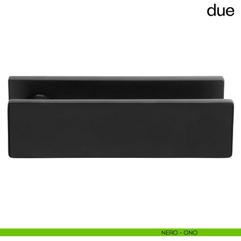 Maniglia per porta Due dnd handles su placca orizzontale nero