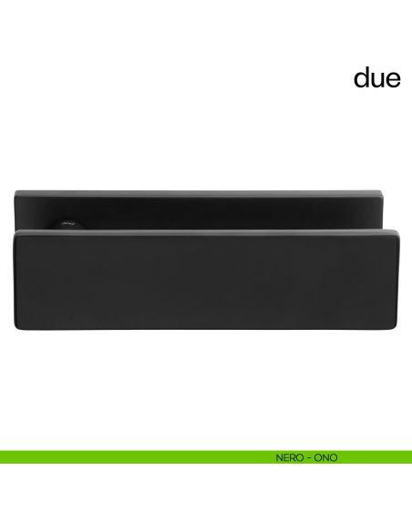 Maniglia per porta Due dnd handles su placca orizzontale nero