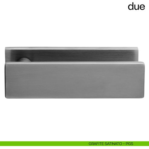 Maniglia per porta Due dnd handles su placca orizzontale grafite satinato