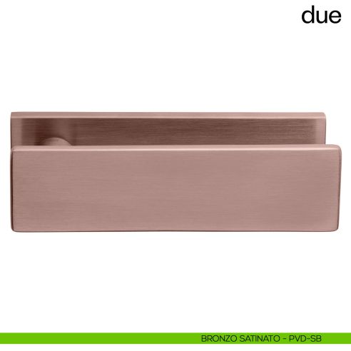 Maniglia per porta Due dnd handles su placca orizzontale bronzo satinato