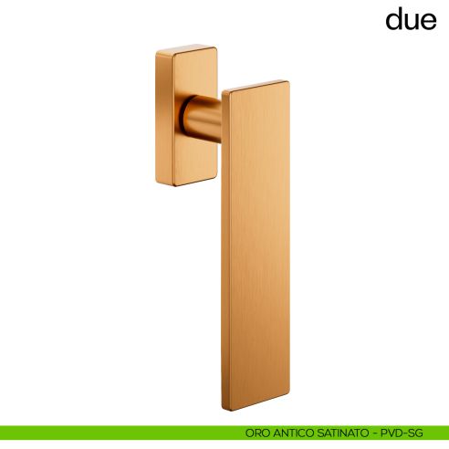 Maniglia per finestra martellina DK Due dnd oro antico satinato