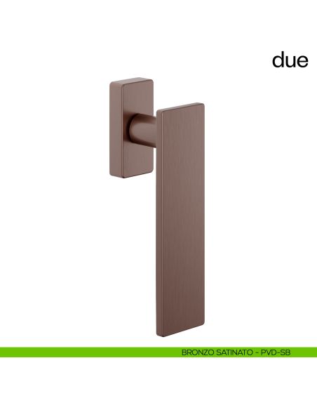 Maniglia per finestra martellina DK Due dnd bronzo satinato