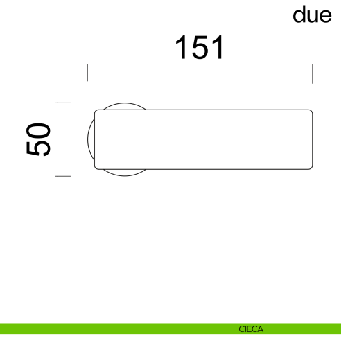 Due dnd handles con rosetta tonda cieca